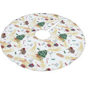 Feliz navidad, regalos y dulces para todos. ブラッシュドポリエステルツリースカート (アングル)