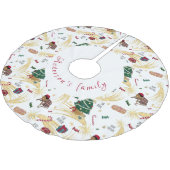 Feliz navidad, regalos y dulces para todos. ブラッシュドポリエステルツリースカート (アングル)