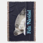 Feliz Navidad - Ringed Seal スローブランケット (正面縦)