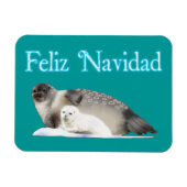 Feliz Navidad - Ringed Seal マグネット (横)