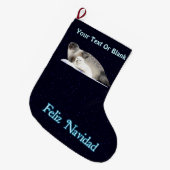 Feliz Navidad - Ringed Seal ラージクリスマスストッキング (正面 (吊り時))