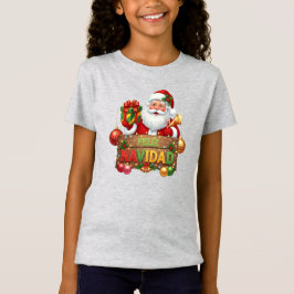 Feliz Navidad Santa Christmas Tシャツ