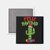 Feliz Navidad Shirt Mexican Christmas Cactus Xmas マグネット (正面/裏面)