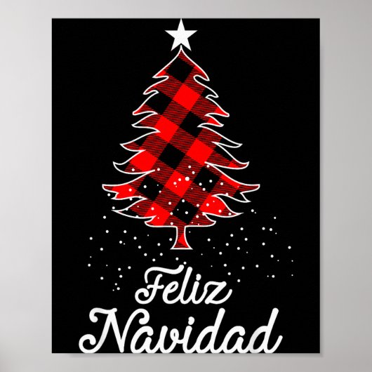 Feliz Navidad Shirts Family - Christmas Trees Buff ポスター (正面)