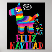 Feliz Navidad Spanish Christmas Funny Mexican Nata ポスター (正面)