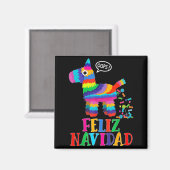 Feliz Navidad Spanish Christmas Funny Mexican Nata マグネット (正面/裏面)