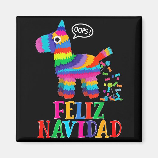 Feliz Navidad Spanish Christmas Funny Mexican Nata マグネット (正面)
