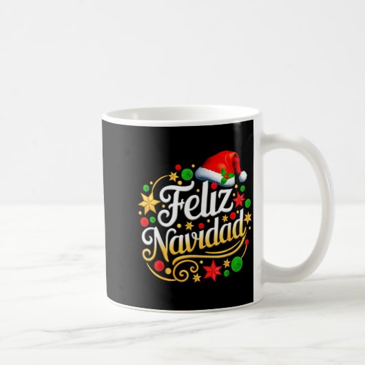 Feliz Navidad Spanish Mexican Christmas Xmas Holid コーヒーマグカップ (右)