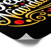 Feliz Navidad Spanish Mexican Christmas Xmas Holid ポスター (角)