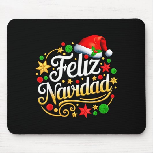 Feliz Navidad Spanish Mexican Christmas Xmas Holid マウスパッド (正面)