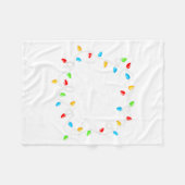 Feliz Navidad Spanish Mexican Christmas Xmas Light フリースブランケット (正面(横))