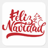 Feliz Navidad Sticker スクエアシール (正面)