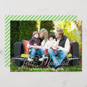 Feliz Navidad Tarjeta Fotográfica Escritura Blanca シーズンカード (正面/裏面)