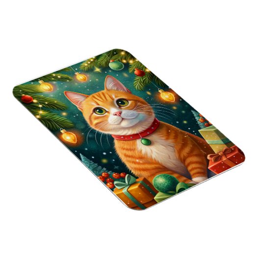 Feliz navidad te desea mi gato naranja マグネット (右側)
