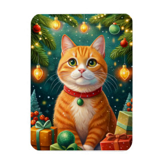 Feliz navidad te desea mi gato naranja マグネット