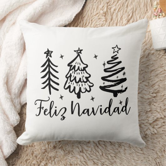 Feliz Navidad & Vibrant Mexican Serape duo-sided クッション (ブランケット)