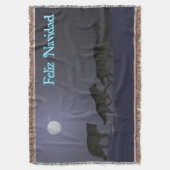 Feliz Navidad - Wolfpack スローブランケット (正面縦)