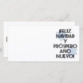 Feliz Navidad Y Prospero Ano Nuevo -写真カード シーズンカード (正面/裏面)