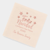 Feliz Navidad  y próspero Año Nuevo Holiday Party  箔ナプキン (左)
