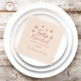 Feliz Navidad  y próspero Año Nuevo Holiday Party  箔ナプキン