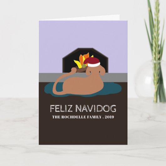 Feliz Navidogのおもしろいでスペインのなクリスマス カード (正面)