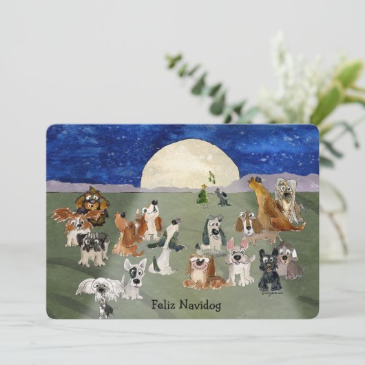 Feliz Navidogのクリスマスは漫画の後をつけます シーズンカード (スタンド正面)