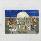 Feliz Navidogのクリスマスは漫画の後をつけます シーズンカード (正面/裏面)