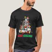 Feliz Navidog Feliz Navidad Christmas Boston Terri Tシャツ (正面)