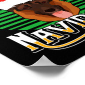 Feliz Navidog German Shepherd Dog Holiday Merry Ch ポスター (角)