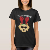 Feliz Navidog Navidad Labrador Retriever Christmas Tシャツ (正面)