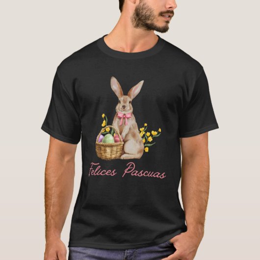 Feliz Pascua  Happy Easter Tシャツ (正面)