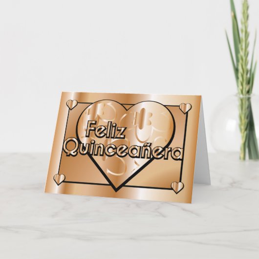 Feliz Quinceañera -幸せな第15誕生日 招待状 (正面)