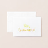 Feliz Quinceañera! 箔カード (封筒付き正面)