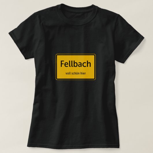 Fellbach Damen Frauen T-Shirt Tshirt Shirt Tシャツ (デザイン正面)