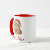 Fellige sibirische Weihnachtskatze マグカップ (正面左)