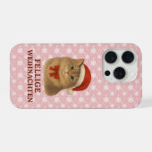 Fellige sibirische Weihnachtskatze iPhoneケース (裏面横)