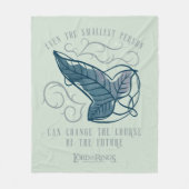 Fellowship Elven Brooch Quote Graphic フリースブランケット (正面)