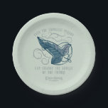 Fellowship Elven Brooch Quote Graphic ペーパープレート<br><div class="desc">Celebrate the Fellowship with this elegant, Lord of the Rings™ Elven brooch design. Featuring a beautifully detailed leaf carried on swirling Elvish vines, the artwork symbolizes the connection between those entrusted with the protection of Middle-Earth™. The meaningful quote, “Even the smallest person can change the course of the future, ”...</div>