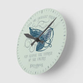 Fellowship Elven Brooch Quote Graphic ラウンド壁時計 (傾斜)