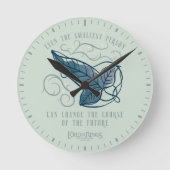 Fellowship Elven Brooch Quote Graphic ラウンド壁時計 (正面)