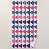 Felpudo banderines 4 de Julio ビーチタオル (正面)