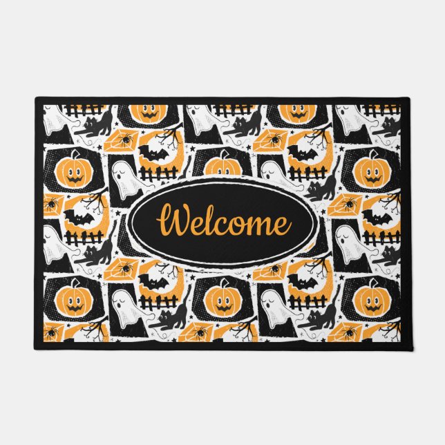 Felpudo Beware of the cat! ドアマット (正面)