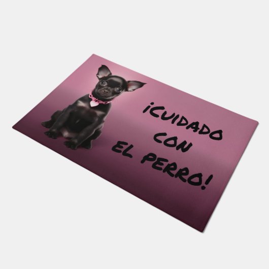 Felpudo. ¡Cuidado con el perro! ドアマット (アングル)