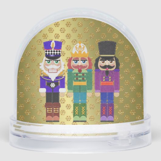 Felt Look Nutcracker Soldiers Faux Gold Glitter (裏面)