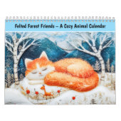 Felted Forest Cats – A Cozy Animal Calendar カレンダー (カバー)