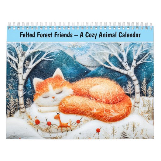 Felted Forest Cats – A Cozy Animal Calendar カレンダー (カバー)