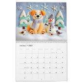 Felted Friends in Bloom – Dog Calendar 2026 カレンダー (1月 2027)