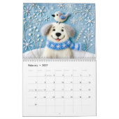 Felted Friends in Bloom – Dog Calendar 2026 カレンダー (2月 2027)