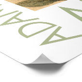 Felted Monarch Butterfly Floral Folk Art ポスター (角)