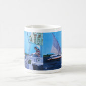 Feluccas on the Nile Painting by Alfred Fox コーヒーマグカップ (中央)